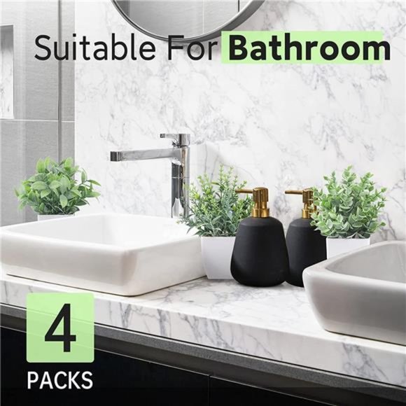 4 Pack Fake Plants Mini Artificial Greenery Potted Plants for Home Decor Indoor - Picture 6 of 6